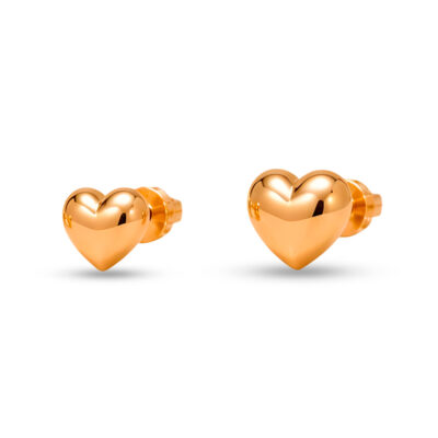 Aretes de Oro Corazón